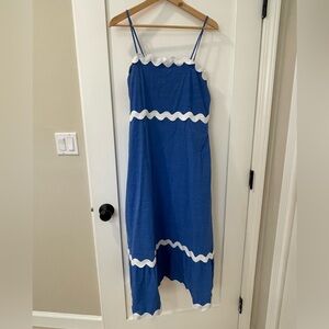 Blue Scalloped Edge Dress